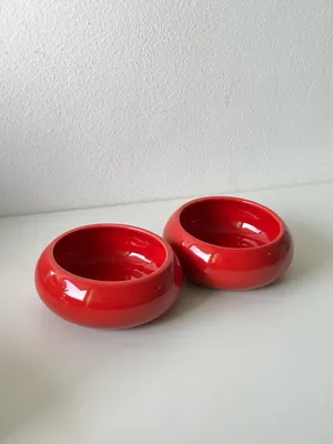 Heem Decor | Ember | Red Ceramic Snack Bowl Set of 2