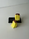 Heem Decor | Banana | Yellow Ceramic Salt & Pepper Shaker Set with Tray