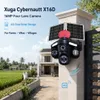Cybernautt X16D 4G Dual Solar Security Camera | 16MP Four-Lens Outdoor PTZ Camera | 355° Pan 90° Tilt | 10X Zoom | Two-Way Audio | IP66 Waterproof | 12000mAh Battery | SD Card & Cloud Storage | All 3 Lens Mobile controlled rotation