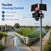 Cybernautt X16D 4G Dual Solar Security Camera | 16MP Four-Lens Outdoor PTZ Camera | 355° Pan 90° Tilt | 10X Zoom | Two-Way Audio | IP66 Waterproof | 12000mAh Battery | SD Card & Cloud Storage | All 3 Lens Mobile controlled rotation