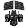 Cybernautt X16E 4G Dual Solar Security Camera, 16MP Four-Lens Outdoor CCTV Camera, 360° Pan 90° Tilt, 10X Zoom, Color Night Vision, Two-Way Audio, 12000mAh Battery, IP66 Waterproof, All 3 Lens Mobile controlled rotation