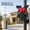 Cybernautt X18I 18MP Triple-Lens 4G Solar Security Camera | 6MP+6MP+6MP | 12000mAh Battery | Color Night Vision | Two-Way Audio | 355° Pan 90° Tilt | IP66 Outdoor CCTV Camera | All Lens Operated with Mobile App