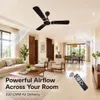 XUGA Zen F12B BLDC Ceiling Fan with Remote Control, 1200mm Sweep, 28W Energy Efficient, 380 RPM, 220 CMM Air Delivery, 6 Speeds + Boost Mode, Premium 3-Blade Design, 5 Warranty Year on Motor