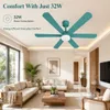 XUGA Zephyr F1T 32W 5 Star 320rpm Copper Motor Green Finish BLDC 6 Blade Ceiling Fan with Remote & Copper Motor, Sweep: 1200 mm | 5 years Warranty