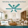 XUGA Zephyr F1T 32W 5 Star 320rpm Copper Motor Green Finish BLDC 6 Blade Ceiling Fan with Remote & Copper Motor, Sweep: 1200 mm | 5 years Warranty