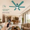 XUGA Zephyr F1T 32W 5 Star 320rpm Copper Motor Green Finish BLDC 6 Blade Ceiling Fan with Remote & Copper Motor, Sweep: 1200 mm | 5 years Warranty