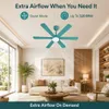 XUGA Zephyr F1T 32W 5 Star 320rpm Copper Motor Green Finish BLDC 6 Blade Ceiling Fan with Remote & Copper Motor, Sweep: 1200 mm | 5 years Warranty