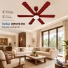 XUGA Zephyr F1R 32W 5 Star 320rpm Copper Motor Red Finish BLDC 6 Blade Ceiling Fan with Remote & Copper Motor, Sweep: 1200 mm | 5 years Warranty