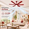 XUGA Zephyr F1R 32W 5 Star 320rpm Copper Motor Red Finish BLDC 6 Blade Ceiling Fan with Remote & Copper Motor, Sweep: 1200 mm | 5 years Warranty