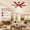 XUGA Zephyr F1R 32W 5 Star 320rpm Copper Motor Red Finish BLDC 6 Blade Ceiling Fan with Remote & Copper Motor, Sweep: 1200 mm | 5 years Warranty