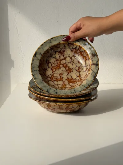 Heem Decor | Terra Pasta Plate | Earth-Toned Glazed Ceramic Pasta Plate