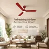 XUGA Celeste F2R 28W 5 Star 380rpm 3 Blade Red Finish BLDC Ceiling Fan with Remote, Sweep: 1200 mm , Copper Motor , 5 Years Warranty