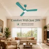 XUGA Celeste F2T 28W 5 Star 380rpm 3 Blade Green Finish BLDC Ceiling Fan with Remote, Sweep: 1200 mm , Copper Motor , 5 Years Warranty