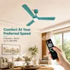 XUGA Celeste F2T 28W 5 Star 380rpm 3 Blade Green Finish BLDC Ceiling Fan with Remote, Sweep: 1200 mm , Copper Motor , 5 Years Warranty