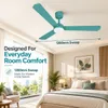 XUGA Celeste F2T 28W 5 Star 380rpm 3 Blade Green Finish BLDC Ceiling Fan with Remote, Sweep: 1200 mm , Copper Motor , 5 Years Warranty