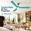 XUGA Celeste F2T 28W 5 Star 380rpm 3 Blade Green Finish BLDC Ceiling Fan with Remote, Sweep: 1200 mm , Copper Motor , 5 Years Warranty