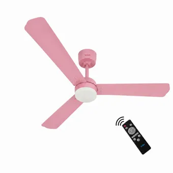 XUGA Celeste F2L 28W 5 Star 380rpm 3 Blade Pink Finish BLDC Ceiling Fan with Remote, Sweep: 1200 mm , Copper Motor , 5 Years Warranty