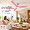 XUGA Celeste F2L 28W 5 Star 380rpm 3 Blade Pink Finish BLDC Ceiling Fan with Remote, Sweep: 1200 mm , Copper Motor , 5 Years Warranty