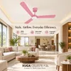 XUGA Celeste F2L 28W 5 Star 380rpm 3 Blade Pink Finish BLDC Ceiling Fan with Remote, Sweep: 1200 mm , Copper Motor , 5 Years Warranty