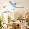 XUGA Celeste F2K 28W 5 Star 380rpm 3 Blade Sky Blue Finish BLDC Ceiling Fan with Remote, Sweep: 1200 mm , Copper Motor , 5 Years Warranty