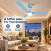 XUGA Celeste F2K 28W 5 Star 380rpm 3 Blade Sky Blue Finish BLDC Ceiling Fan with Remote, Sweep: 1200 mm , Copper Motor , 5 Years Warranty