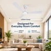 XUGA Celeste F2F 28W 5 Star 380rpm 3 Blade  White Finish BLDC Ceiling Fan with Remote, Sweep: 1200 mm , Copper Motor , 5 Years Warranty