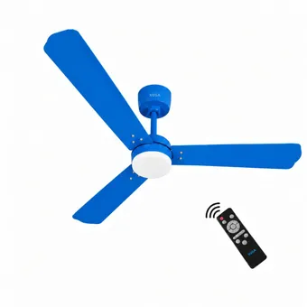 XUGA Celeste F2H 28W 5 Star 380rpm 3 Blade Blue Finish BLDC Ceiling Fan with Remote, Sweep: 1200 mm , Copper Motor , 5 Years Warranty