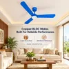 XUGA Celeste F2H 28W 5 Star 380rpm 3 Blade Blue Finish BLDC Ceiling Fan with Remote, Sweep: 1200 mm , Copper Motor , 5 Years Warranty