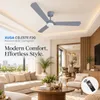 XUGA Celeste F2G 28W 5 Star 380rpm 3 Blade GreY Finish BLDC Ceiling Fan with Remote, Sweep: 1200 mm , Copper Motor , 5 Years Warranty