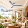 XUGA Celeste F2G 28W 5 Star 380rpm 3 Blade GreY Finish BLDC Ceiling Fan with Remote, Sweep: 1200 mm , Copper Motor , 5 Years Warranty