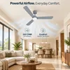 XUGA Celeste F2G 28W 5 Star 380rpm 3 Blade GreY Finish BLDC Ceiling Fan with Remote, Sweep: 1200 mm , Copper Motor , 5 Years Warranty