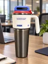 BLOOFY Insulated Tumbler | Tumbler with Handle and Straw | Cup Holder Friendly for Travel | Leakproof Water Bottle | BPA-Free