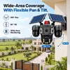 Cybernautt X18K 4G Solar CCTV Camera | Triple 6MP Camera | Dual Solar Panel | 355° Pan 90° Tilt | Two-Way Audio | Built-In Siren | Battery Powered Outdoor Security Camera | Supports Upto 128GB SD Card