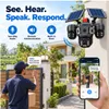 Cybernautt X18K 4G Solar CCTV Camera | Triple 6MP Camera | Dual Solar Panel | 355° Pan 90° Tilt | Two-Way Audio | Built-In Siren | Battery Powered Outdoor Security Camera | Supports Upto 128GB SD Card