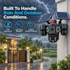 Cybernautt X18K 4G Solar CCTV Camera | Triple 6MP Camera | Dual Solar Panel | 355° Pan 90° Tilt | Two-Way Audio | Built-In Siren | Battery Powered Outdoor Security Camera | Supports Upto 128GB SD Card