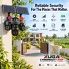 Cybernautt X16F 16MP 4G Solar Security Camera, Four Lens Outdoor CCTV Camera, Dual Solar Panel, 12000mAh Battery, 360° Pan 90° Tilt, Color Night Vision, Two-Way Audio, IP66, 128GB SD Support