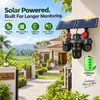 Cybernautt X16F 16MP 4G Solar Security Camera, Four Lens Outdoor CCTV Camera, Dual Solar Panel, 12000mAh Battery, 360° Pan 90° Tilt, Color Night Vision, Two-Way Audio, IP66, 128GB SD Support