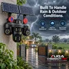 Cybernautt X16F 16MP 4G Solar Security Camera, Four Lens Outdoor CCTV Camera, Dual Solar Panel, 12000mAh Battery, 360° Pan 90° Tilt, Color Night Vision, Two-Way Audio, IP66, 128GB SD Support