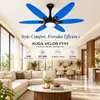 XUGA Velor F11H BLDC Ceiling Fan for Home | 1200mm Sweep | 320 RPM High Speed | 210 CMM Air Delivery | Remote Control with 6+Boost Speeds | 32W Energy Saving Motor | Silent Operation | 5 Year Warranty | Blue