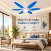 XUGA Velor F11H-D BLDC Ceiling Fan for Home | 1200mm Sweep | 320 RPM High Speed | 210 CMM Air Delivery | Remote Control with 6+Boost Speeds | 32W Energy Saving Motor | Silent Operation | 5 Year Warranty | Dual-Tone