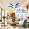 XUGA Velor F11H-D BLDC Ceiling Fan for Home | 1200mm Sweep | 320 RPM High Speed | 210 CMM Air Delivery | Remote Control with 6+Boost Speeds | 32W Energy Saving Motor | Silent Operation | 5 Year Warranty | Dual-Tone