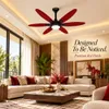 XUGA Velor F11R BLDC Ceiling Fan for Home | 1200mm Sweep | 320 RPM High Speed | 210 CMM Air Delivery | Remote Control with 6+Boost Speeds | 32W Energy Saving Motor | Silent Operation | 5 Year Warranty | Red