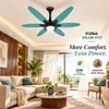 XUGA Velor F11T BLDC Ceiling Fan for Home | 1200mm Sweep | 320 RPM High Speed | 210 CMM Air Delivery | Remote Control with 6+Boost Speeds | 32W Energy Saving Motor | Silent Operation | 5 Year Warranty | Green