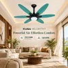 XUGA Velor F11T BLDC Ceiling Fan for Home | 1200mm Sweep | 320 RPM High Speed | 210 CMM Air Delivery | Remote Control with 6+Boost Speeds | 32W Energy Saving Motor | Silent Operation | 5 Year Warranty | Green