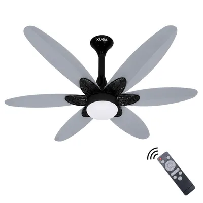 XUGA Velor F11G BLDC Ceiling Fan for Home | 1200mm Sweep | 320 RPM High Speed | 210 CMM Air Delivery | Remote Control with 6+Boost Speeds | 32W Energy Saving Motor | Silent Operation | 5 Year Warranty | Grey