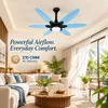 XUGA Velor F11K BLDC Ceiling Fan for Home | 1200mm Sweep | 320 RPM High Speed | 210 CMM Air Delivery | Remote Control with 6+Boost Speeds | 32W Energy Saving Motor | Silent Operation | 5 Year Warranty | Sky Blue