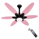 XUGA Velor F11L BLDC Ceiling Fan for Home | 1200mm Sweep | 320 RPM High Speed | 210 CMM Air Delivery | Remote Control with 6+Boost Speeds | 32W Energy Saving Motor | Silent Operation | 5 Year Warranty | Pink