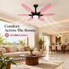 XUGA Velor F11L BLDC Ceiling Fan for Home | 1200mm Sweep | 320 RPM High Speed | 210 CMM Air Delivery | Remote Control with 6+Boost Speeds | 32W Energy Saving Motor | Silent Operation | 5 Year Warranty | Pink