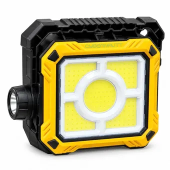 Cybernautt CN-SDB03 Solar Emergency Camping Light with Toolbox | USB Rechargeable LED Work Light | Side Flashlight | IP65 | 2×18650 Battery | Camping, Car & Home Use