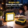 Cybernautt CN-SDB03 Solar Emergency Camping Light with Toolbox | USB Rechargeable LED Work Light | Side Flashlight | IP65 | 2×18650 Battery | Camping, Car & Home Use